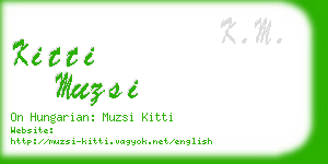 kitti muzsi business card